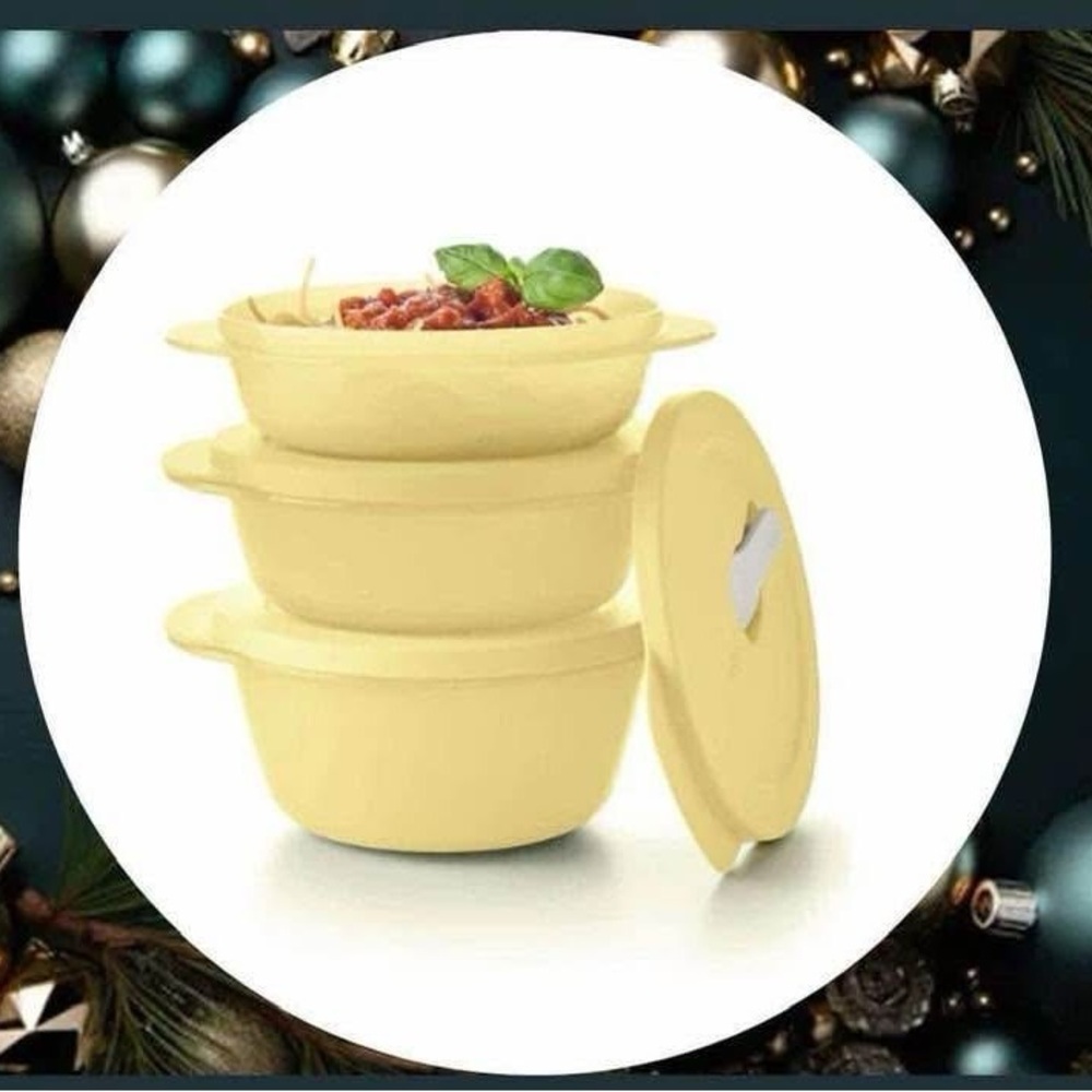 TUPPERWARE CRYSTALWAVE PLUS 3 PIECES SET